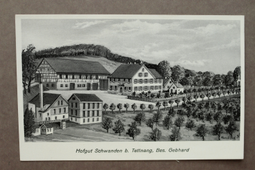 Ansichtskarte AK Tettnang 1915-1930 Hofgut Schwanden Bes Gebhard